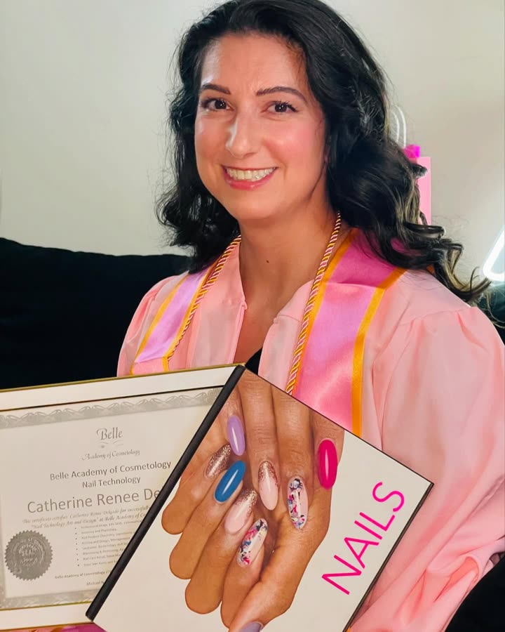 Belle Academy graduate posing for celebration photo